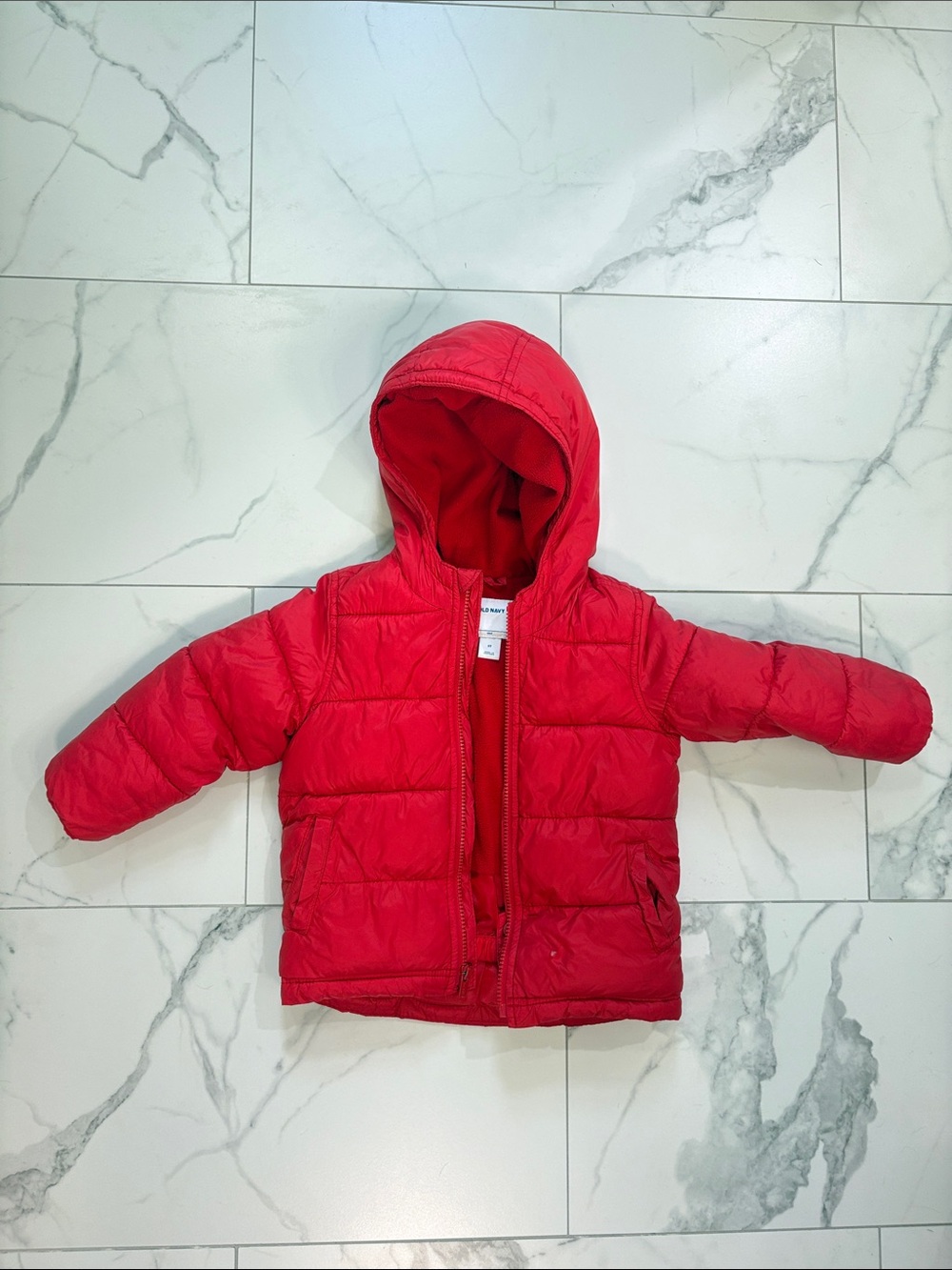Old Navy Bright Red Kids' Hooded Coat
